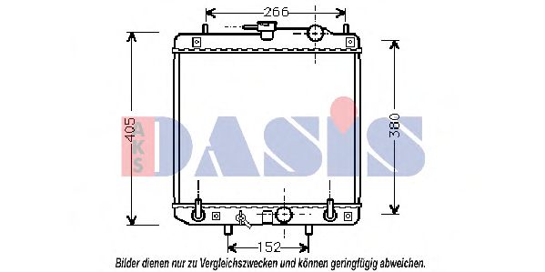 Радиатор, охлаждение двигателя AKS DASIS DU2045