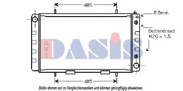 Радиатор, охлаждение двигателя AKS DASIS 370035N