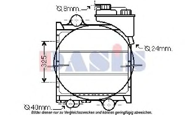 Радиатор, охлаждение двигателя AKS DASIS 390026N