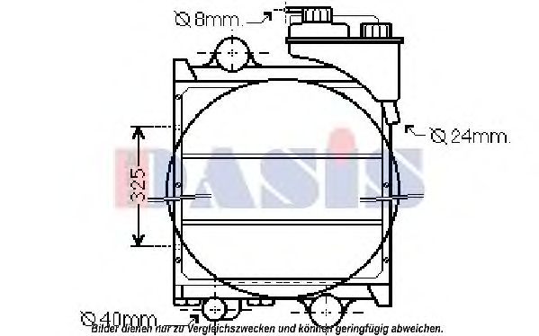 Радиатор, охлаждение двигателя AKS DASIS 390027N