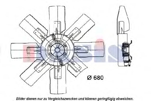 Вентилятор, охлаждение двигателя AKS DASIS 398310T
