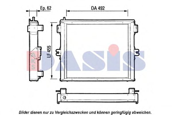 Радиатор, охлаждение двигателя AKS DASIS TC102