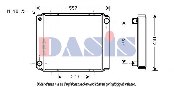 Радиатор, охлаждение двигателя AKS DASIS 4500011