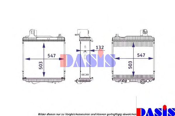 Радиатор, охлаждение двигателя AKS DASIS AL164429