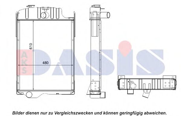 Радиатор, охлаждение двигателя AKS DASIS 440049N