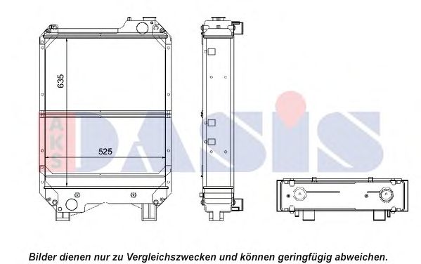 Радиатор, охлаждение двигателя AKS DASIS 440132N