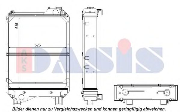 Радиатор, охлаждение двигателя AKS DASIS 440137N