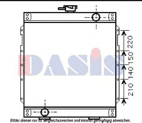 Радиатор, охлаждение двигателя AKS DASIS CP2005