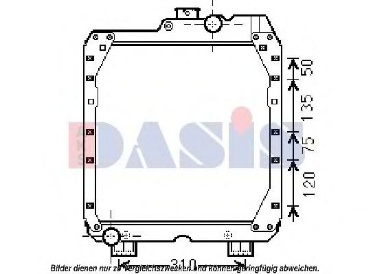 Радиатор, охлаждение двигателя AKS DASIS 440272N