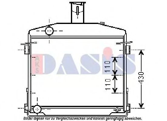 Радиатор, охлаждение двигателя AKS DASIS 80141