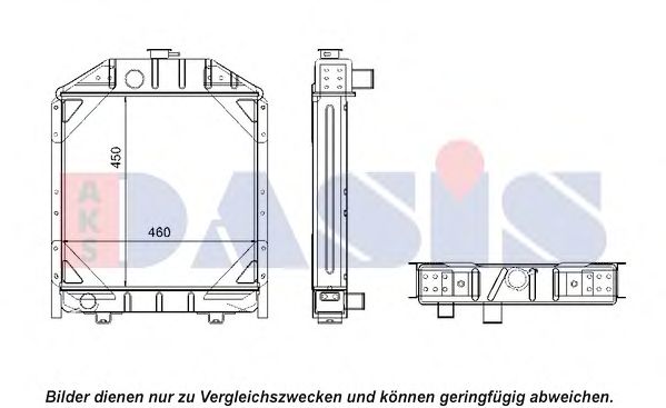 Радиатор, охлаждение двигателя AKS DASIS 4501761