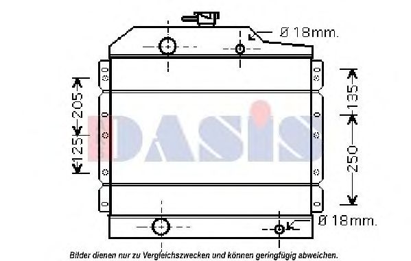 Радиатор, охлаждение двигателя AKS DASIS 460009N