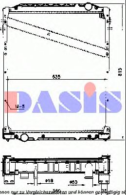 Радиатор, охлаждение двигателя AKS DASIS 8351201305