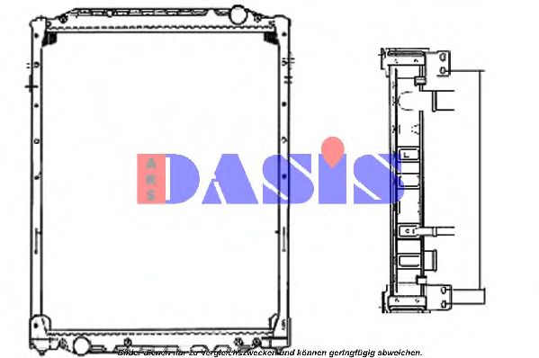 Радиатор, охлаждение двигателя AKS DASIS 8351210343