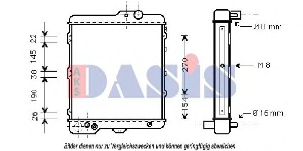 Радиатор, охлаждение двигателя AKS DASIS 480180N