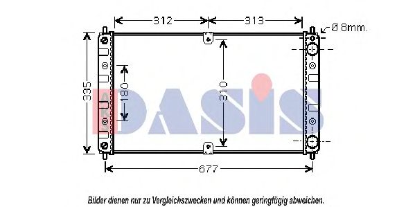 Радиатор, охлаждение двигателя AKS DASIS 490012N