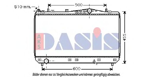 Радиатор, охлаждение двигателя AKS DASIS 510019N