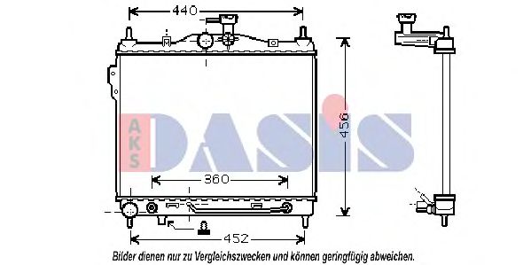 Радиатор, охлаждение двигателя AKS DASIS 510029N
