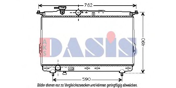 Радиатор, охлаждение двигателя AKS DASIS 510033N