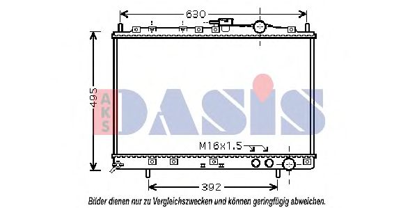 Радиатор, охлаждение двигателя AKS DASIS 510052N