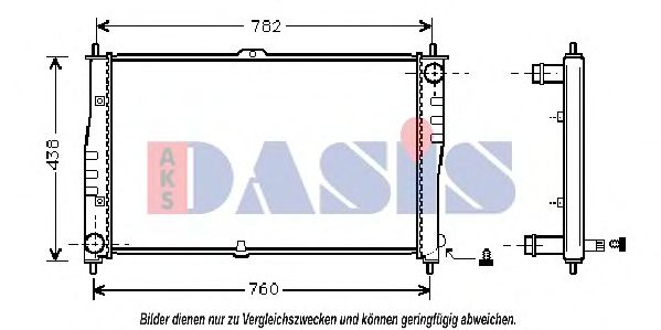 Радиатор, охлаждение двигателя AKS DASIS 510090N