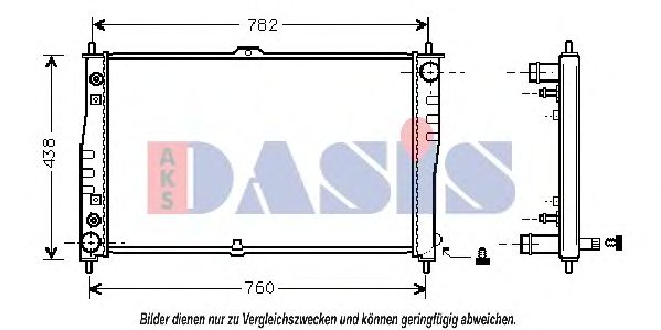 Радиатор, охлаждение двигателя AKS DASIS 510100N