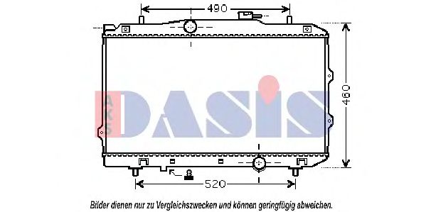 Радиатор, охлаждение двигателя AKS DASIS 510106N