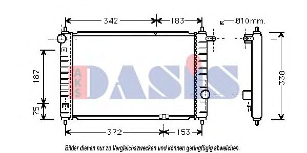 Радиатор, охлаждение двигателя AKS DASIS 510170N