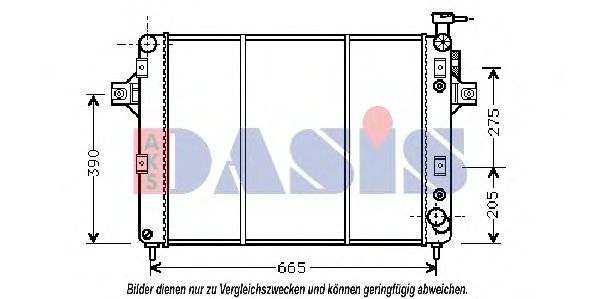 Радиатор, охлаждение двигателя AKS DASIS 520036N