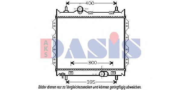 Радиатор, охлаждение двигателя AKS DASIS 520044N