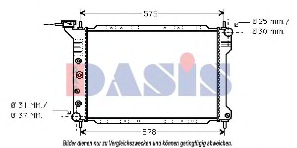 Радиатор, охлаждение двигателя AKS DASIS 520070N