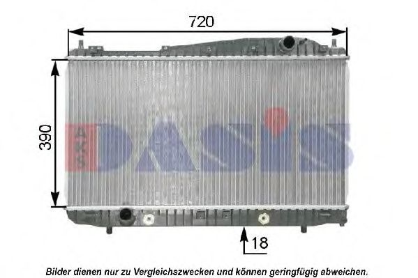 Радиатор, охлаждение двигателя AKS DASIS P96475476