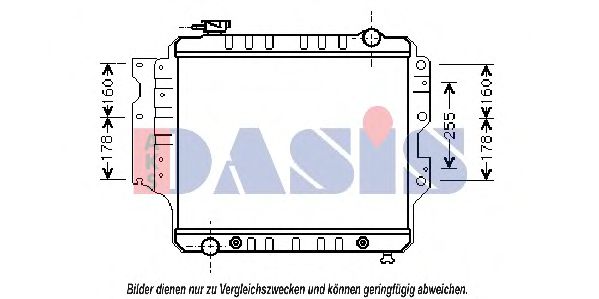 Радиатор, охлаждение двигателя AKS DASIS 520110N