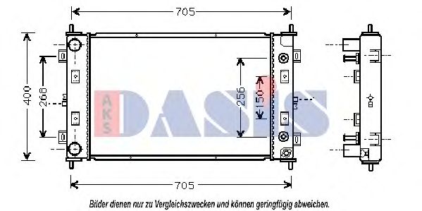 Радиатор, охлаждение двигателя AKS DASIS 520500N