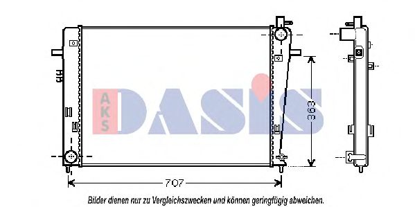 Радиатор, охлаждение двигателя AKS DASIS 560055N
