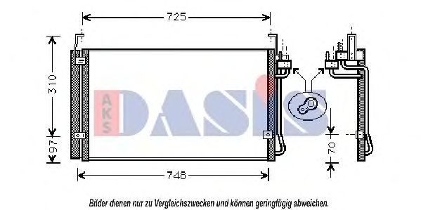 Конденсатор, кондиционер AKS DASIS 562150N