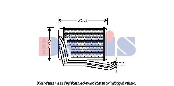 Теплообменник, отопление салона AKS DASIS 569013N