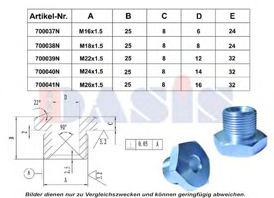 Резьбовой штифт AKS DASIS 700039N
