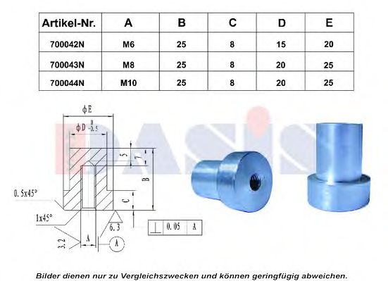 Болт AKS DASIS 700042N