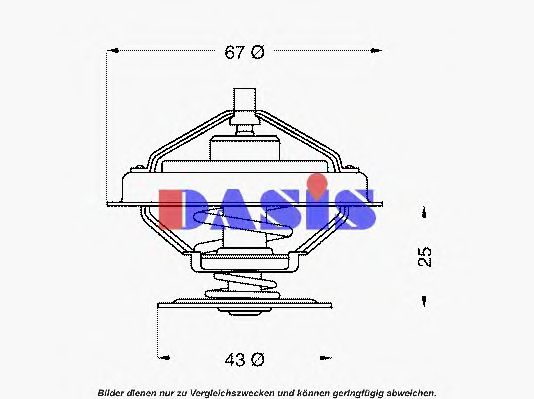 Термостат, охлаждающая жидкость AKS DASIS 750909N