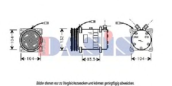 Компрессор, кондиционер AKS DASIS 850301N