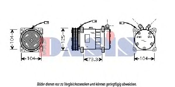 Компрессор, кондиционер AKS DASIS 850463N