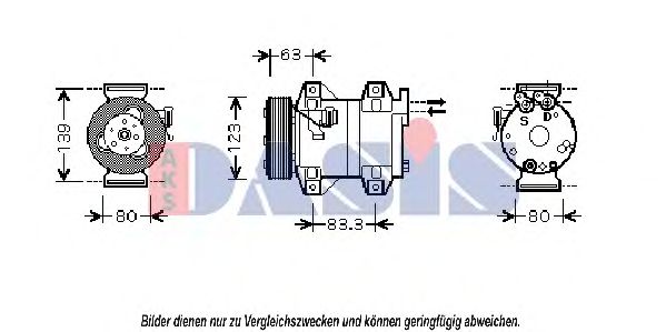 Компрессор, кондиционер AKS DASIS 850701N