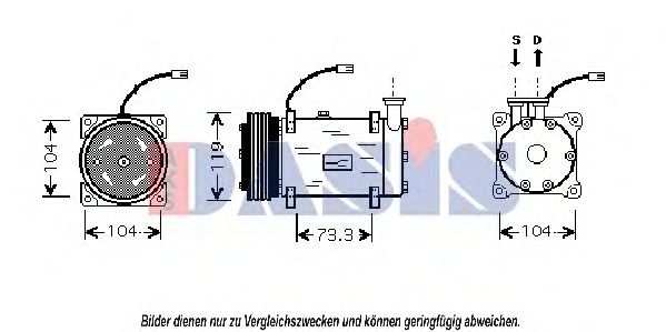 Компрессор, кондиционер AKS DASIS 850730N