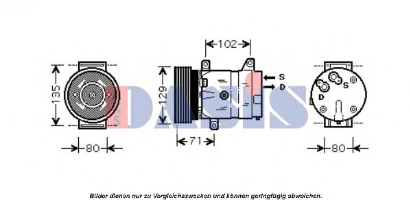 Компрессор, кондиционер AKS DASIS 850755N