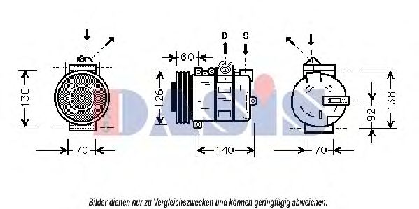 Компрессор, кондиционер AKS DASIS 850902N