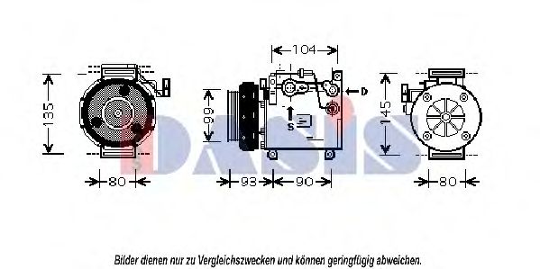 Компрессор, кондиционер AKS DASIS 851064N