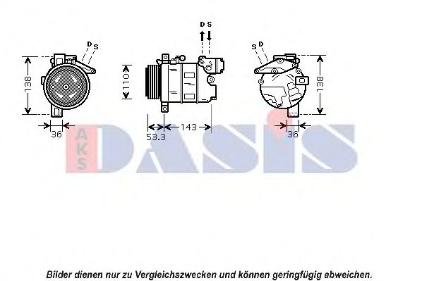 Компрессор, кондиционер AKS DASIS 851083N