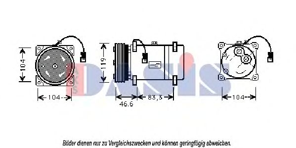 Компрессор, кондиционер AKS DASIS CNAK216