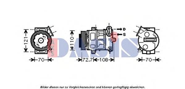 Компрессор, кондиционер AKS DASIS 851555N